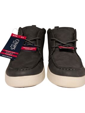 Chaps Paul Moc Toe Chukka Boots Gray Men Size 9.5 Memory Foam New Box